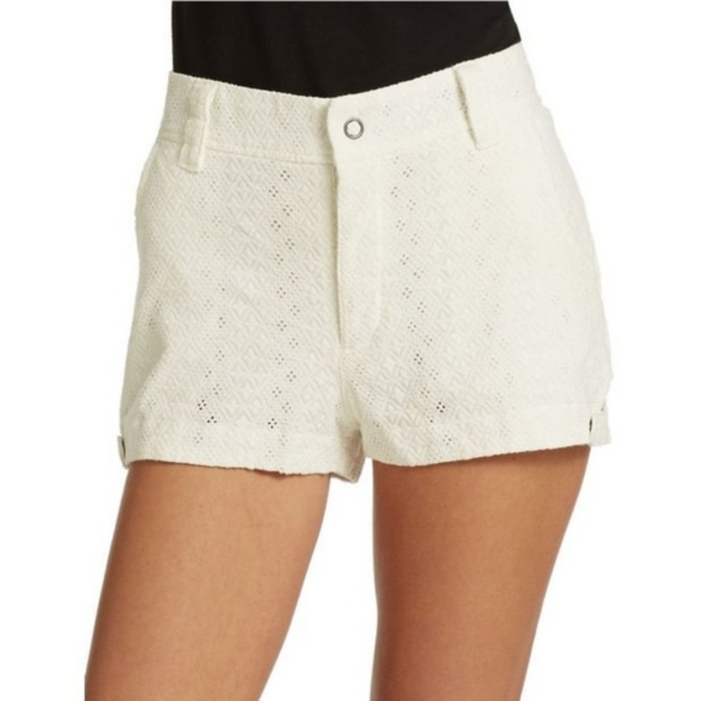 Free People White Eyelet Shorts Size 6